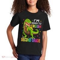 I'm Ready To Crush 2nd Grade Dinosaur Back To School Kids T-Shirt thumb 2