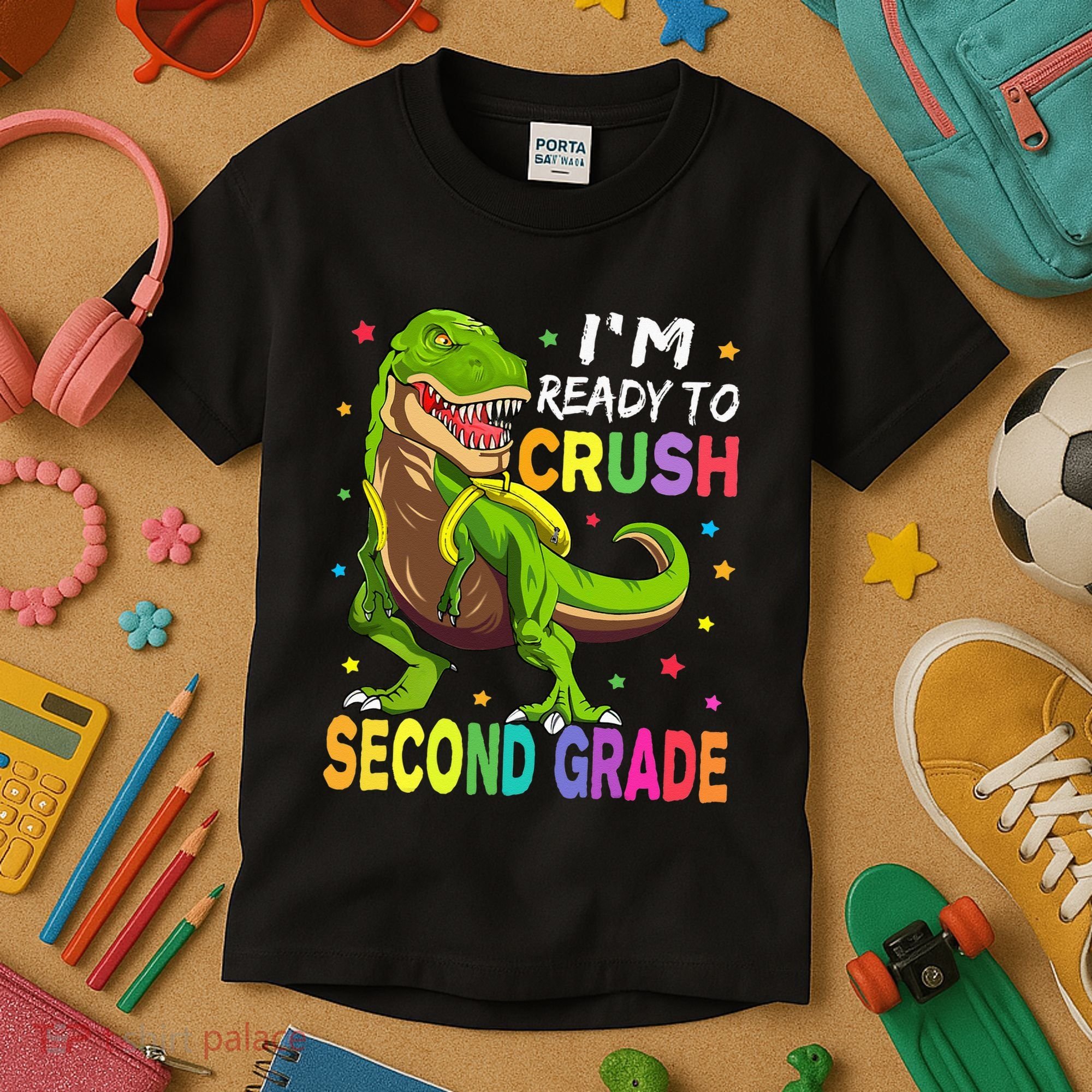 I'm Ready To Crush 2nd Grade Dinosaur Back To School Kids T-Shirt