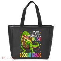 I'm Ready To Crush 2nd Grade Dinosaur Back To School Tote Bag thumb 0