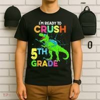 I'm Ready To Crush 5th Grade Dinosaur Back To School T-Shirt thumb 6