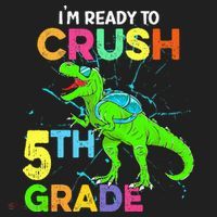 I'm Ready To Crush 5th Grade Dinosaur Back To School Tumbler thumb 3
