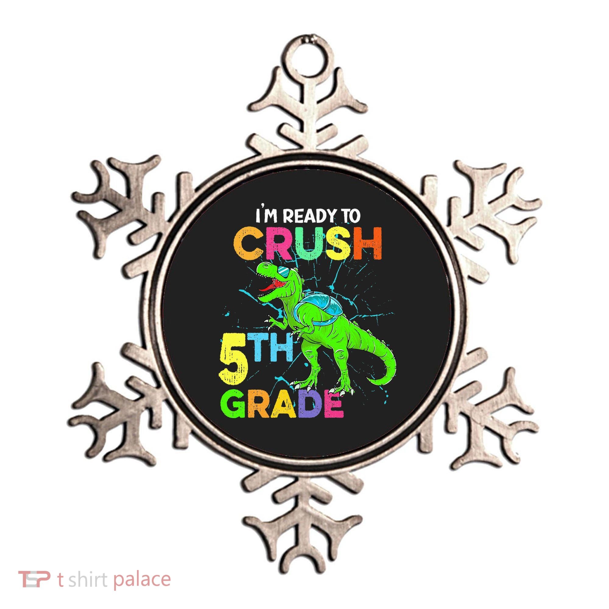 I'm Ready To Crush 5th Grade Dinosaur Back To School Ornament