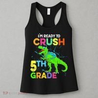 I'm Ready To Crush 5th Grade Dinosaur Back To School Women's Tank Top thumb 3