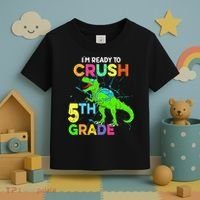 I'm Ready To Crush 5th Grade Dinosaur Back To School Toddler T-Shirt thumb 3