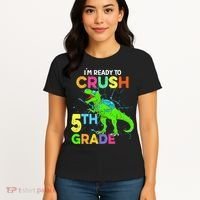 I'm Ready To Crush 5th Grade Dinosaur Back To School Women's T-Shirt thumb 4
