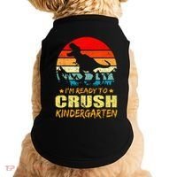 I'm Ready To Crush Kindergarten TRex Dinosaur Back To School Doggie Tank thumb 0