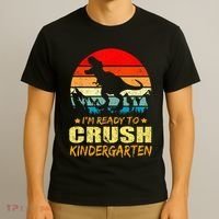 I'm Ready To Crush Kindergarten TRex Dinosaur Back To School T-Shirt thumb 3