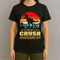 I'm Ready To Crush Kindergarten TRex Dinosaur Back To School T-Shirt thumb 4