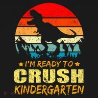 I'm Ready To Crush Kindergarten TRex Dinosaur Back To School Women's Hoodie thumb 2