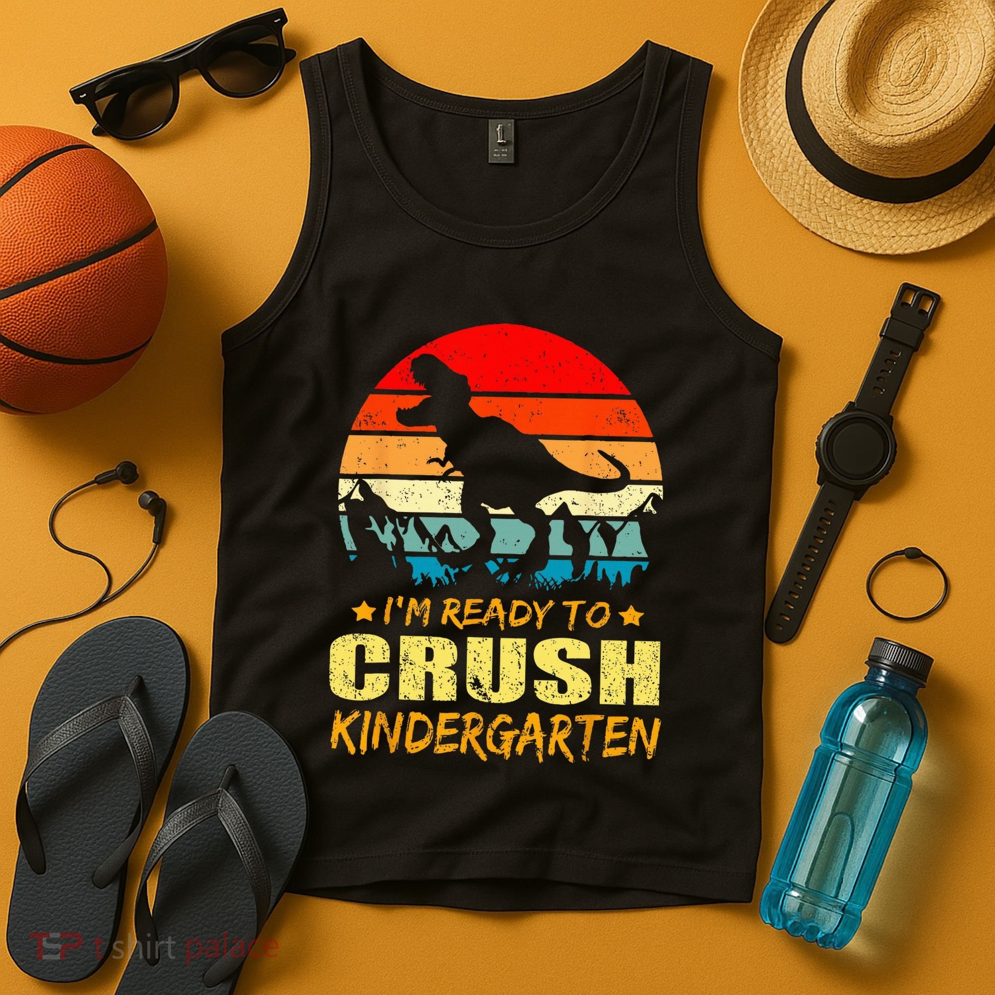 I'm Ready To Crush Kindergarten TRex Dinosaur Back To School Tank Top