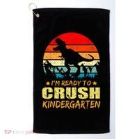 I'm Ready To Crush Kindergarten TRex Dinosaur Back To School Golf Towel thumb 0