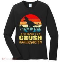 I'm Ready To Crush Kindergarten TRex Dinosaur Back To School Women's Long Sleeve Shirt thumb 0