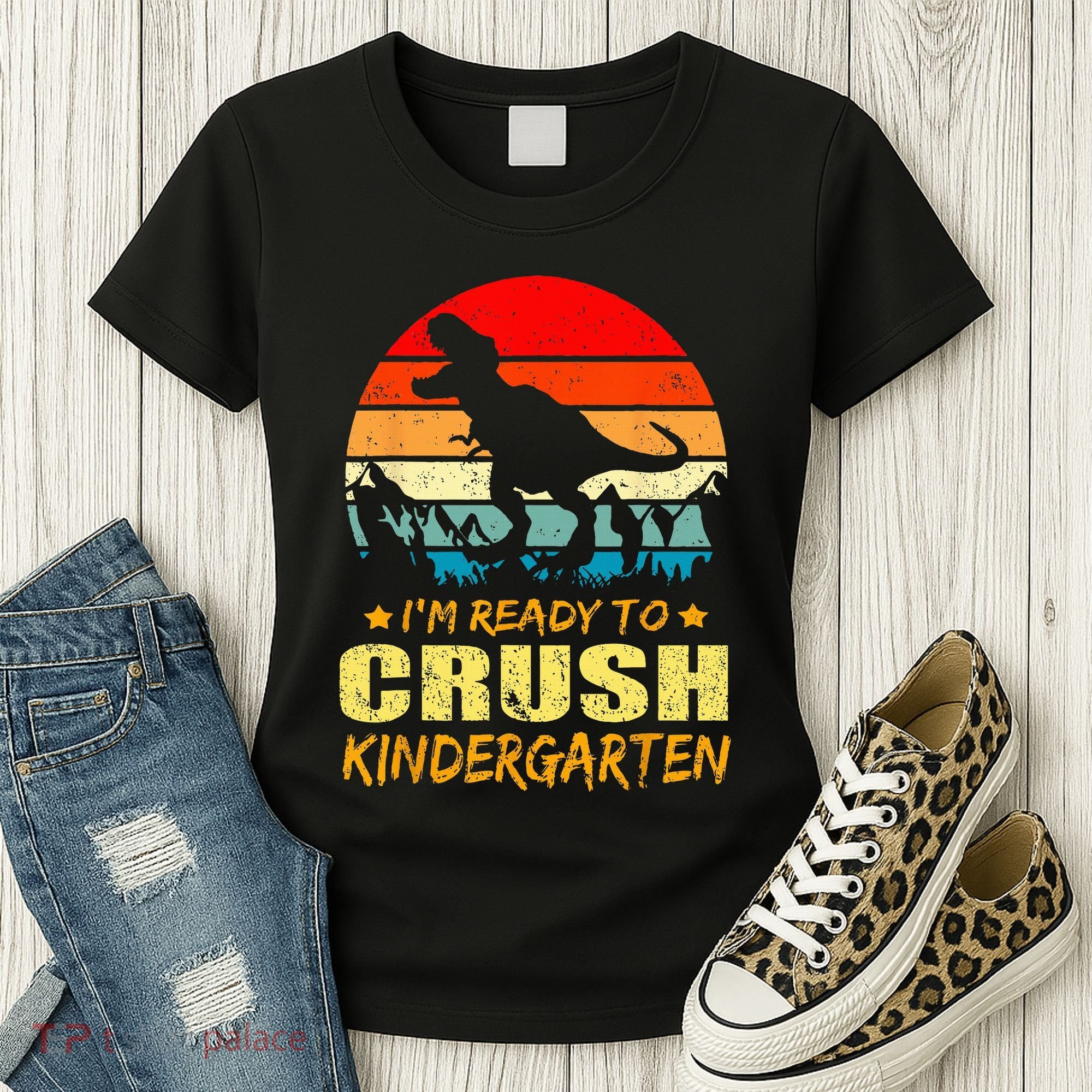 I'm Ready To Crush Kindergarten TRex Dinosaur Back To School Women's T-Shirt