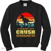 I'm Ready To Crush Kindergarten TRex Dinosaur Back To School Kids Sweatshirt thumb 0
