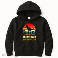 I'm Ready To Crush Kindergarten TRex Dinosaur Back To School Kids Hoodie thumb 0