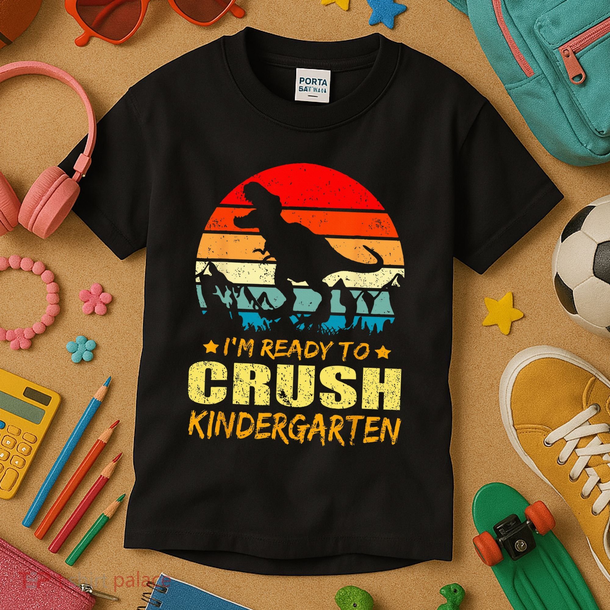 I'm Ready To Crush Kindergarten TRex Dinosaur Back To School Kids T-Shirt
