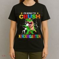 I'm Ready To Crush Kindergarten Dinosaur Back To School T-Shirt thumb 4