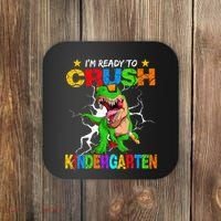 I'm Ready To Crush Kindergarten Dinosaur Back To School Coaster thumb 0
