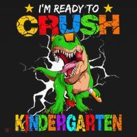 I'm Ready To Crush Kindergarten Dinosaur Back To School Women's Hoodie thumb 2