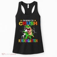 I'm Ready To Crush Kindergarten Dinosaur Back To School Women's Tank Top thumb 0