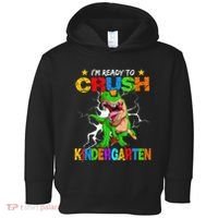 I'm Ready To Crush Kindergarten Dinosaur Back To School Toddler Hoodie thumb 0