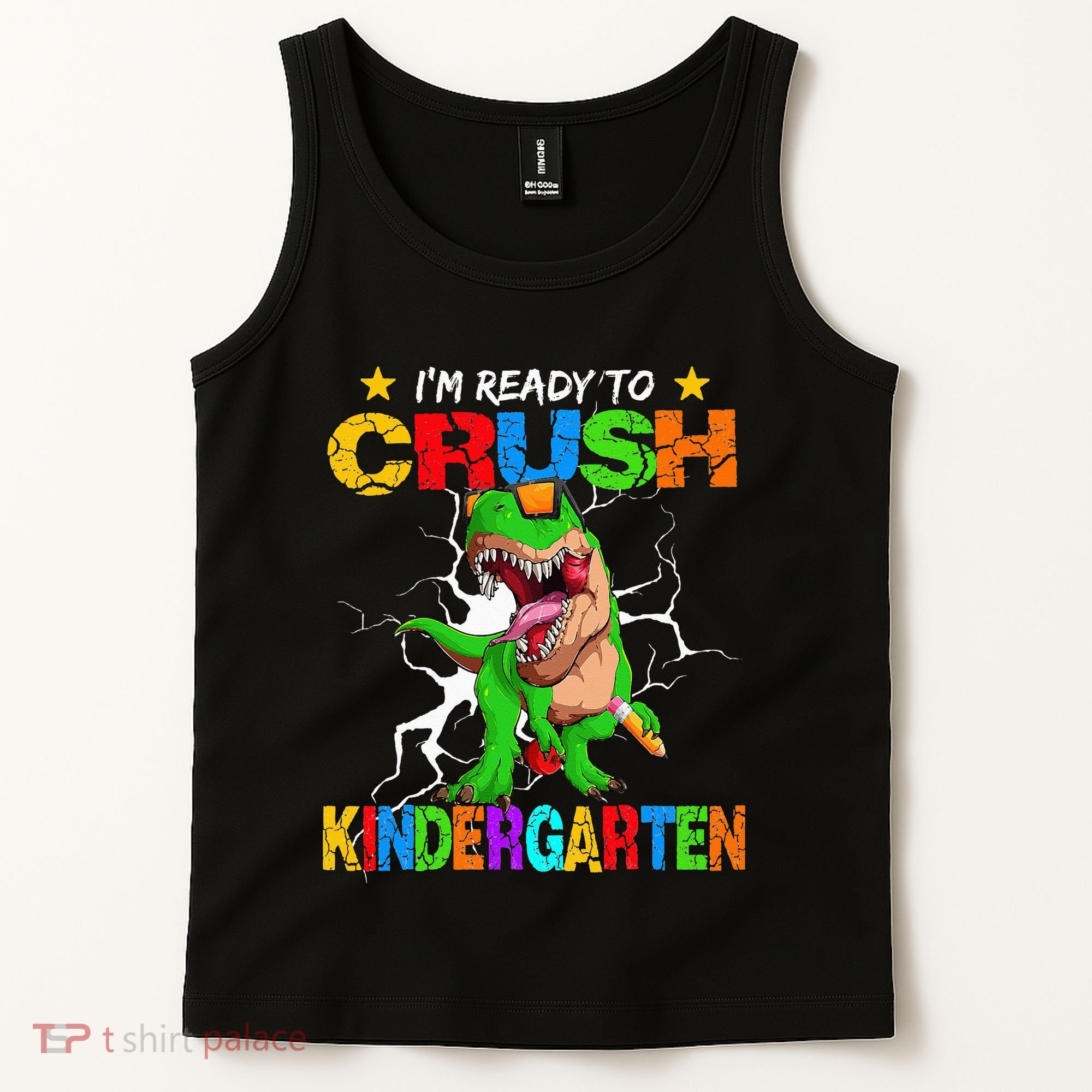 I'm Ready To Crush Kindergarten Dinosaur Back To School Tank Top