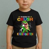I'm Ready To Crush Kindergarten Dinosaur Back To School Toddler T-Shirt thumb 2