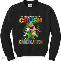 I'm Ready To Crush Kindergarten Dinosaur Back To School Kids Sweatshirt thumb 0
