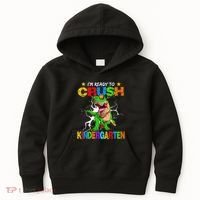 I'm Ready To Crush Kindergarten Dinosaur Back To School Kids Hoodie thumb 0