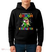 I'm Ready To Crush Kindergarten Dinosaur Back To School Kids Hoodie thumb 4