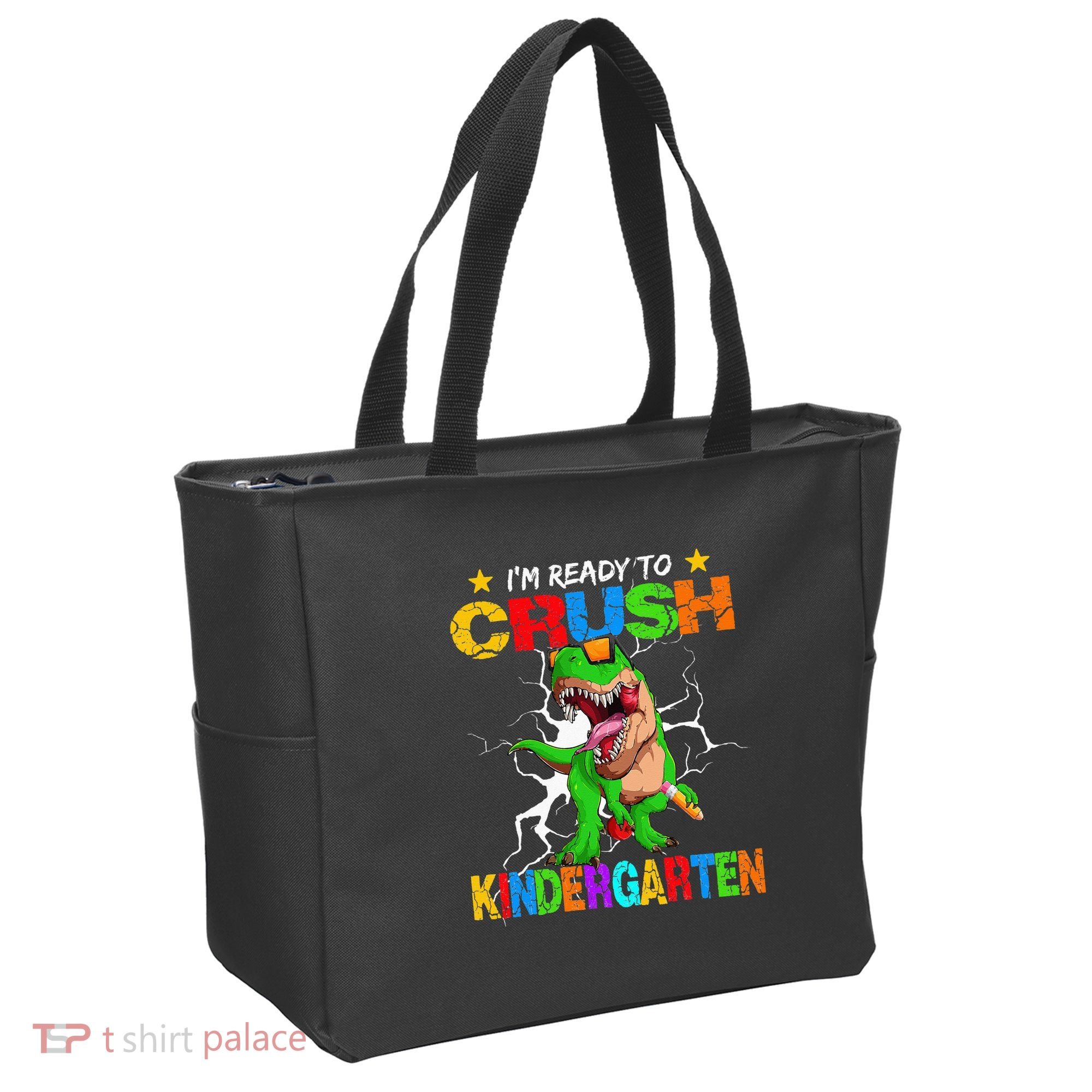 I'm Ready To Crush Kindergarten Dinosaur Back To School Tote Bag