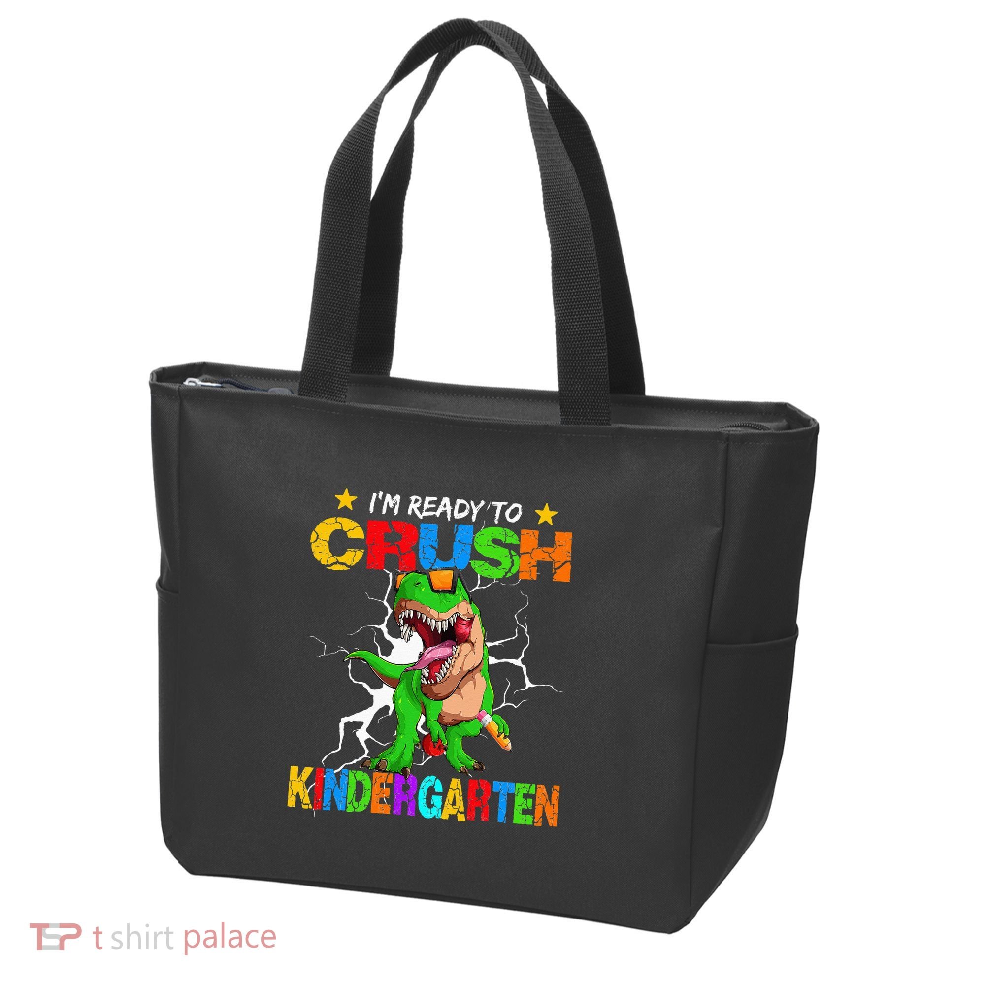 I'm Ready To Crush Kindergarten Dinosaur Back To School Tote Bag