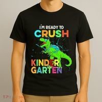 I'm Ready To Crush Kindergarten Dinosaur Back To School T-Shirt thumb 3