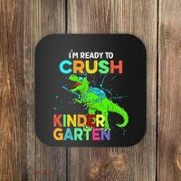 I'm Ready To Crush Kindergarten Dinosaur Back To School Coaster thumb 0