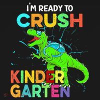 I'm Ready To Crush Kindergarten Dinosaur Back To School Women's Hoodie thumb 2