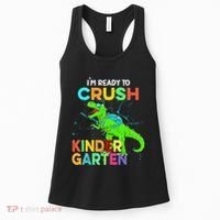I'm Ready To Crush Kindergarten Dinosaur Back To School Women's Tank Top thumb 0
