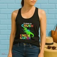 I'm Ready To Crush Kindergarten Dinosaur Back To School Women's Tank Top thumb 2