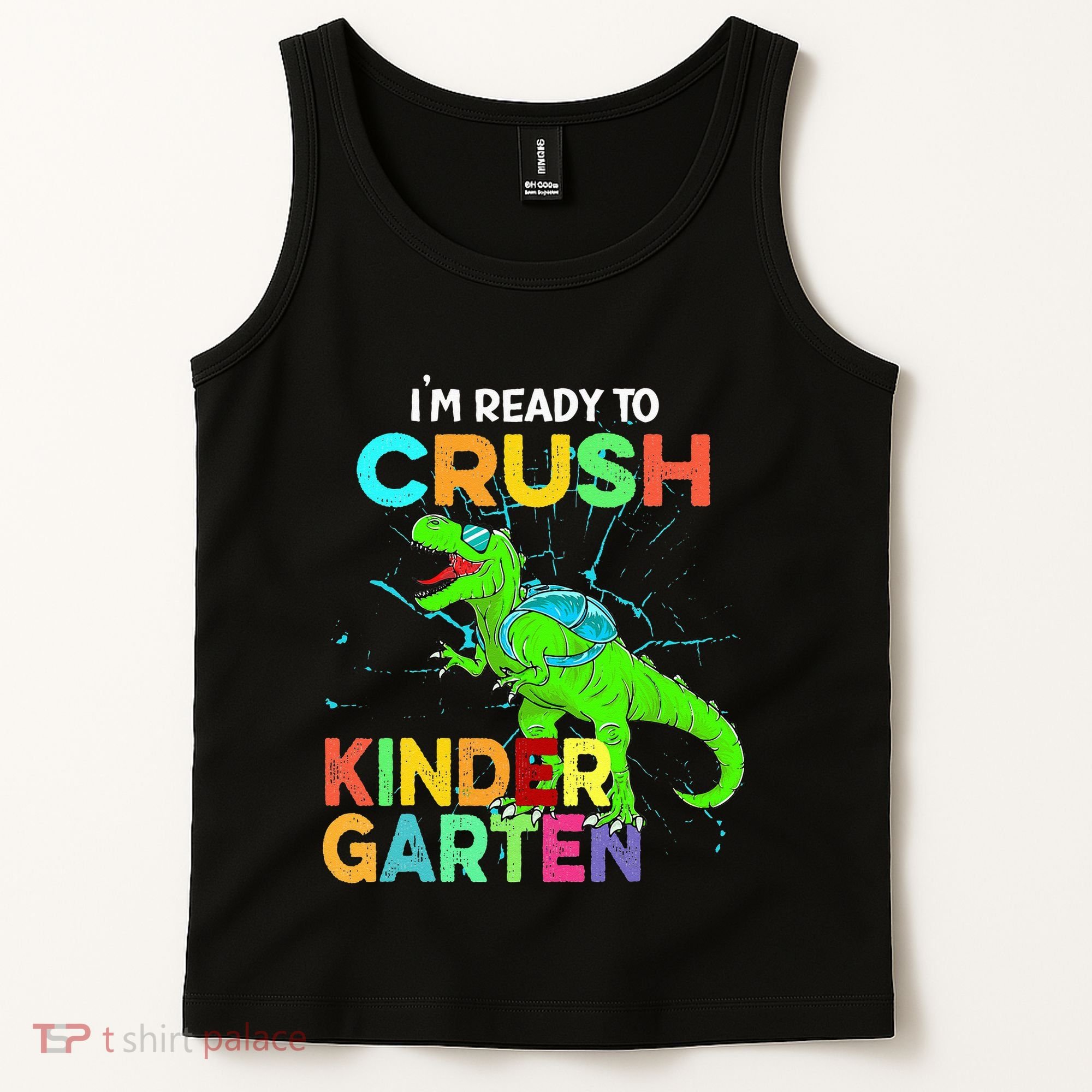 I'm Ready To Crush Kindergarten Dinosaur Back To School Tank Top