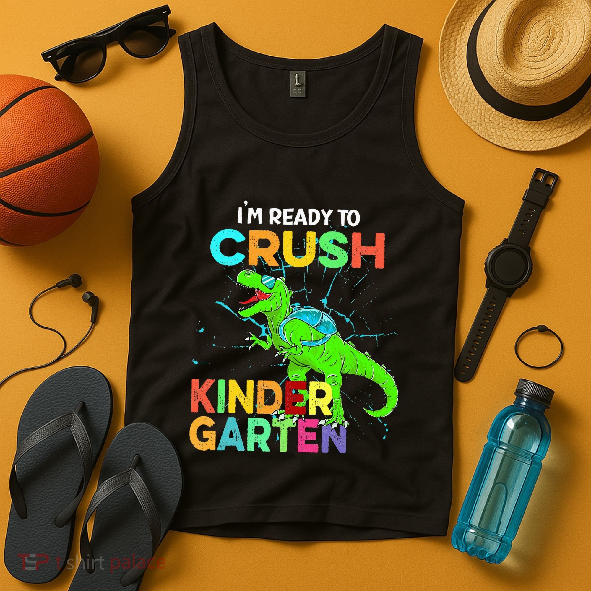 I'm Ready To Crush Kindergarten Dinosaur Back To School Tank Top