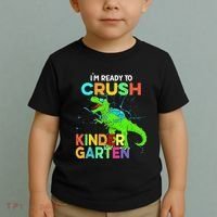 I'm Ready To Crush Kindergarten Dinosaur Back To School Toddler T-Shirt thumb 2