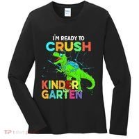 I'm Ready To Crush Kindergarten Dinosaur Back To School Women's Long Sleeve Shirt thumb 0