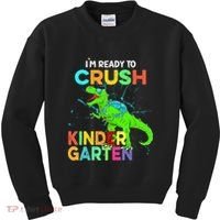 I'm Ready To Crush Kindergarten Dinosaur Back To School Kids Sweatshirt thumb 0