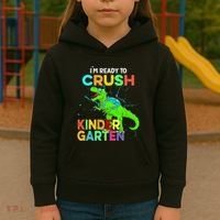 I'm Ready To Crush Kindergarten Dinosaur Back To School Kids Hoodie thumb 3