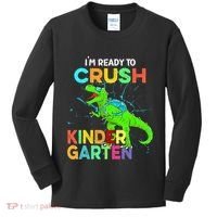 I'm Ready To Crush Kindergarten Dinosaur Back To School Kids Long Sleeve Shirt thumb 0