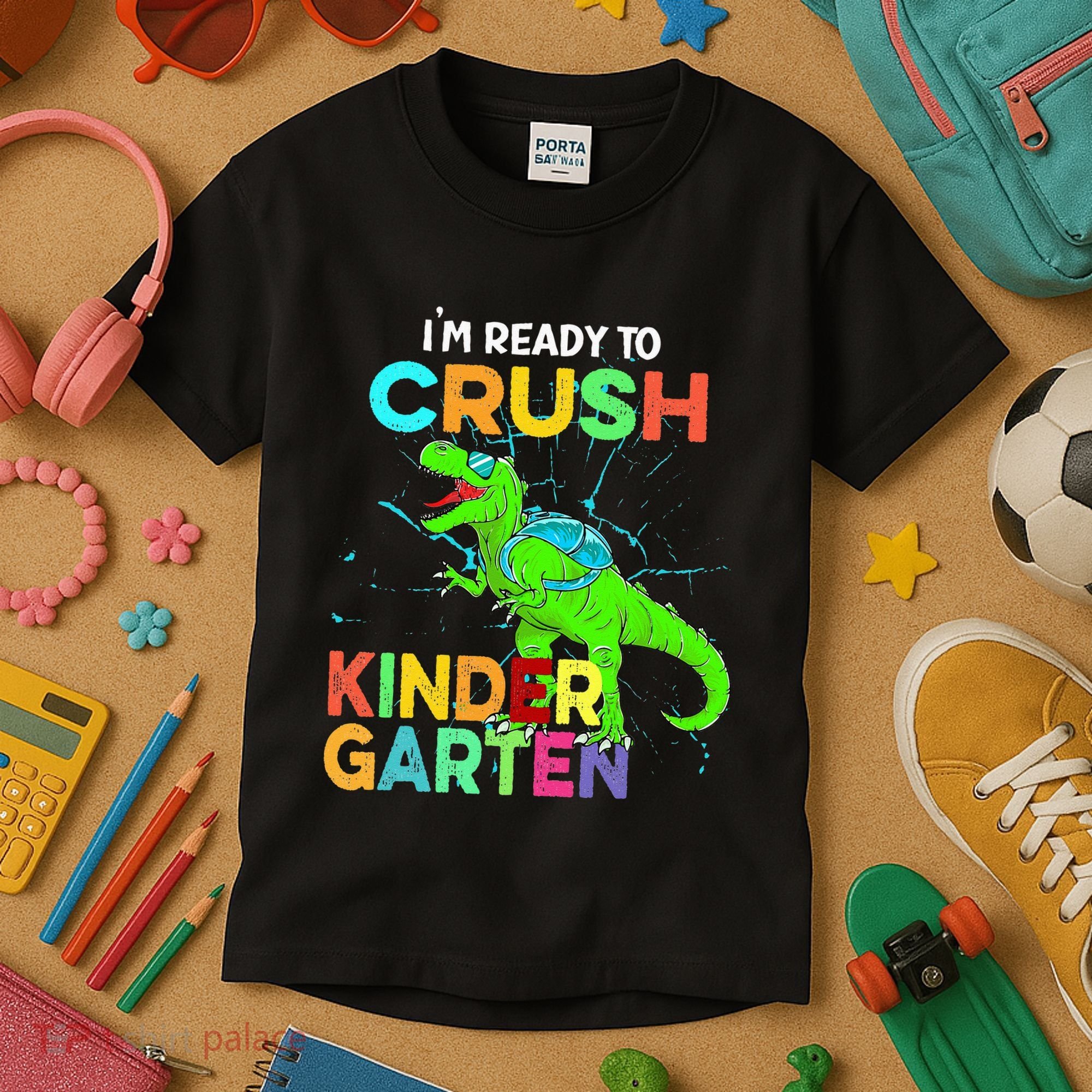 I'm Ready To Crush Kindergarten Dinosaur Back To School Kids T-Shirt