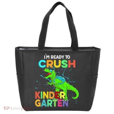 I'm Ready To Crush Kindergarten Dinosaur Back To School Tote Bag