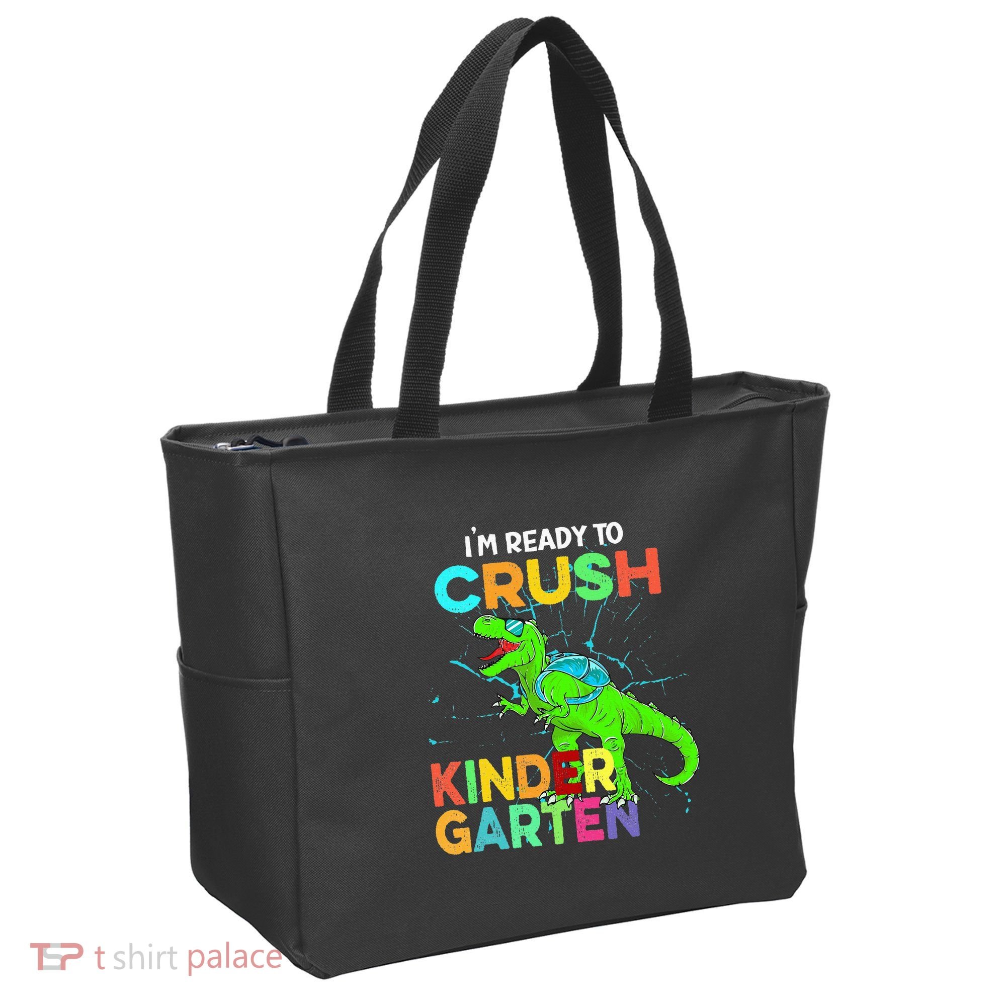 I'm Ready To Crush Kindergarten Dinosaur Back To School Tote Bag