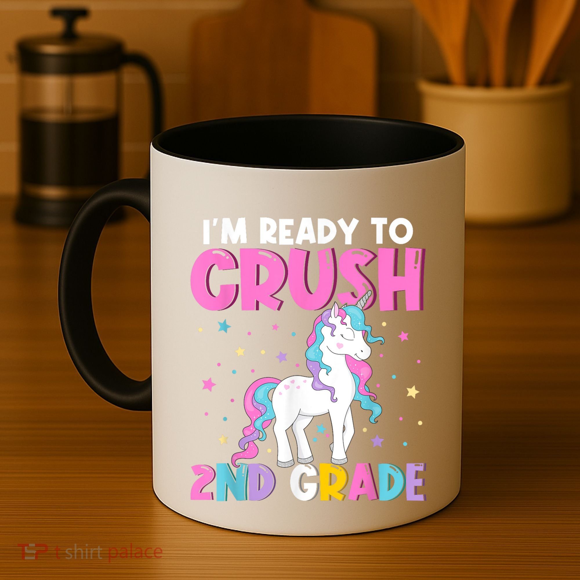 Im Ready To Crush Second Grade Cute Unicorn Back To School Coffee Mug