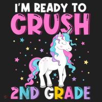 Im Ready To Crush Second Grade Cute Unicorn Back To School Tumbler thumb 3