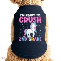 Im Ready To Crush Second Grade Cute Unicorn Back To School Doggie Tank thumb 0